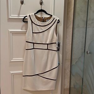 Dmitry Sholokhov cream cocktail dress - size 14 NWT